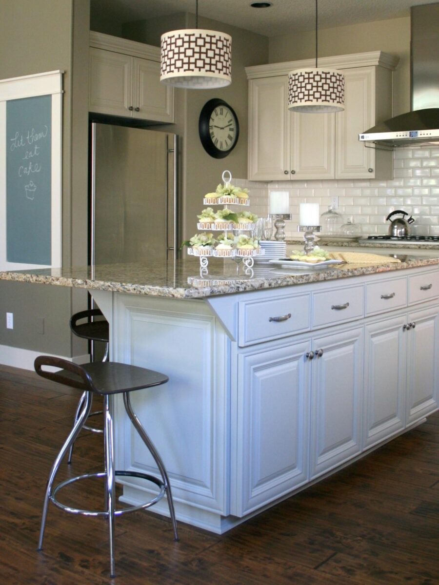 Island cabinet with cupboards is a best space saving idea